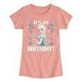 thumbnail image 1 of Disney Frozen - Elsa It's My Birthday - Toddler & Youth Girls Short Sleeve Graphic T-Shirt, 1 of 4