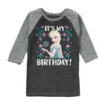 thumbnail image 1 of Disney Frozen - Elsa It's My Birthday - Toddler & Youth Raglan Graphic T-Shirt, 1 of 1
