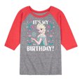 thumbnail image 1 of Disney Frozen - Elsa It's My Birthday - Toddler & Youth Raglan Graphic T-Shirt, 1 of 1