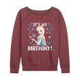 thumbnail image 1 of Disney Frozen - Elsa It's My Birthday - Women's Lightweight French Terry Long Sleeve Shirt, 1 of 4