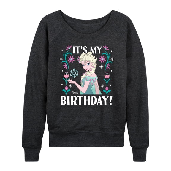 Disney Frozen - Elsa It's My Birthday - Women's Lightweight French Terry Long Sleeve Shirt