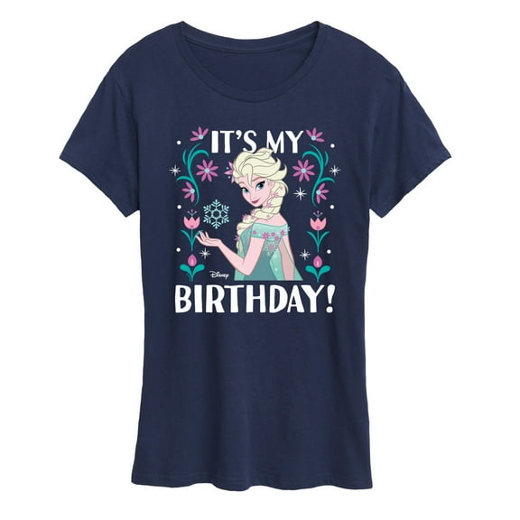 Disney Frozen - Elsa It's My Birthday - Women's Short Sleeve Graphic T-Shirt