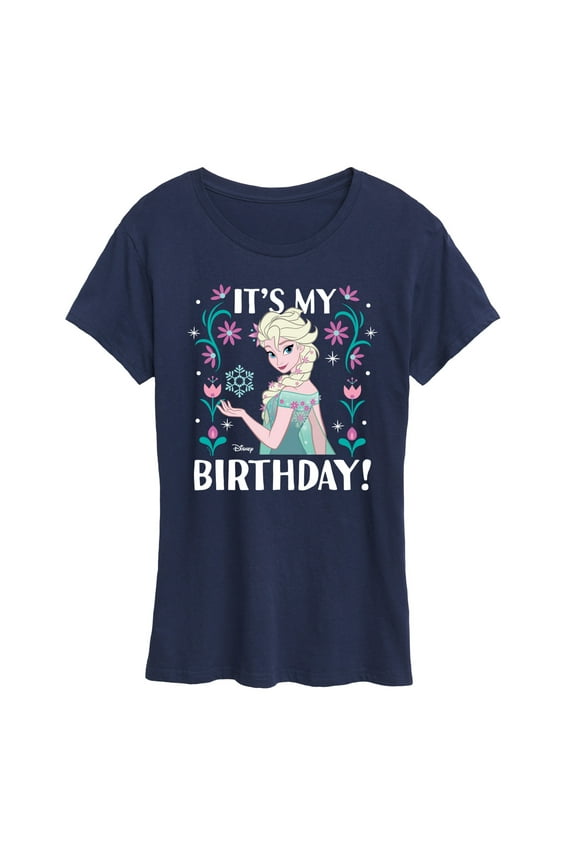 Frozen - Elsa It's My Birthday - Women's Short Sleeve Graphic T-Shirt
