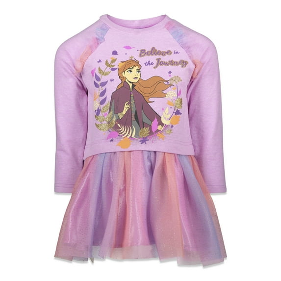 Disney Frozen Elsa Little Girls Dress Purple 6-6X