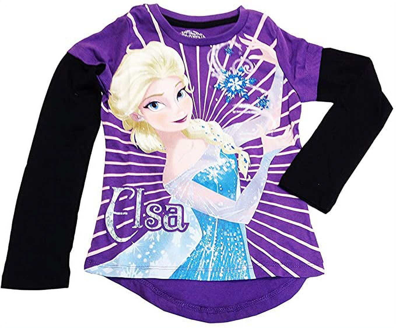 Disney Frozen Elsa Long Sleeve T Shirt Girl Size 7/8
