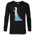 thumbnail image 1 of Disney Frozen Elsa Magic Snowflake T-Shirt - Long Sleeve T-Shirt for Men - Customized-Black, 1 of 5