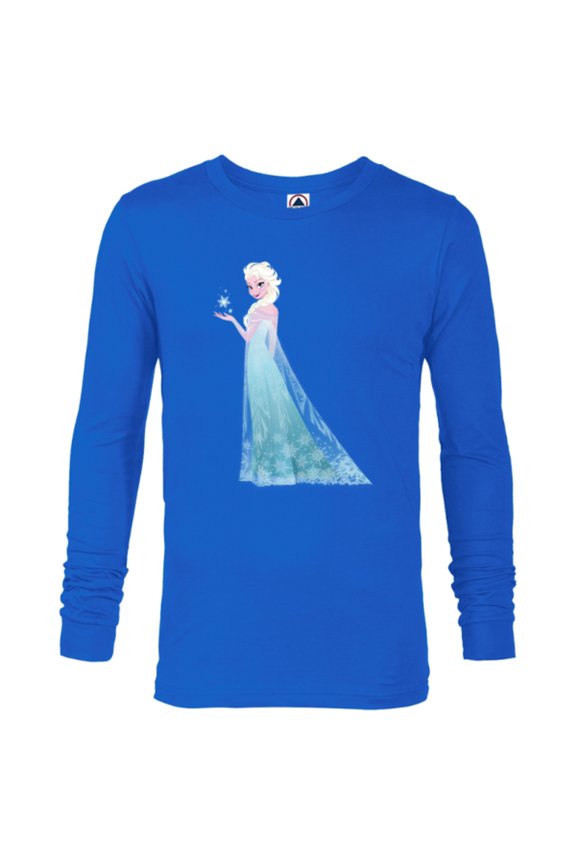 Frozen Elsa Magic Snowflake T-Shirt - Long Sleeve T-Shirt for Men - Customized-Royal