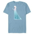 thumbnail image 1 of Disney Frozen Elsa Magic Snowflake T-Shirt- Short Sleeve Blended T-Shirt for Adults - Customized-Celadon Snow Heather, 1 of 5