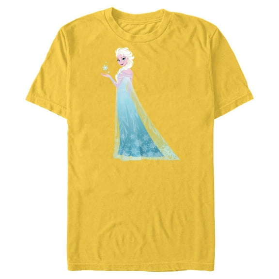 Disney Frozen Elsa Magic Snowflake T-Shirt- Short Sleeve Blended T-Shirt for Adults - Customized-Putty Snow Heather