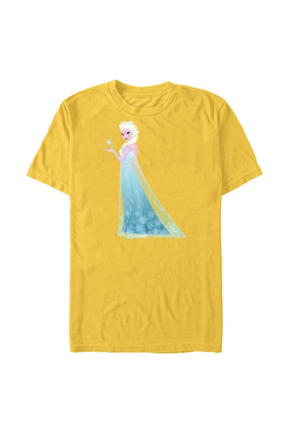 Frozen Elsa Magic Snowflake T-Shirt- Short Sleeve Blended T-Shirt for Adults - Customized-Putty Snow Heather