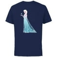 thumbnail image 1 of Disney Frozen Elsa Magic Snowflake T-Shirt - Short Sleeve Cotton T-Shirt for Adults - Customized-Athletic Navy, 1 of 5
