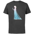 thumbnail image 1 of Disney Frozen Elsa Magic Snowflake T-Shirt - Short Sleeve Cotton T-Shirt for Adults - Customized-Charcoal Heather, 1 of 5