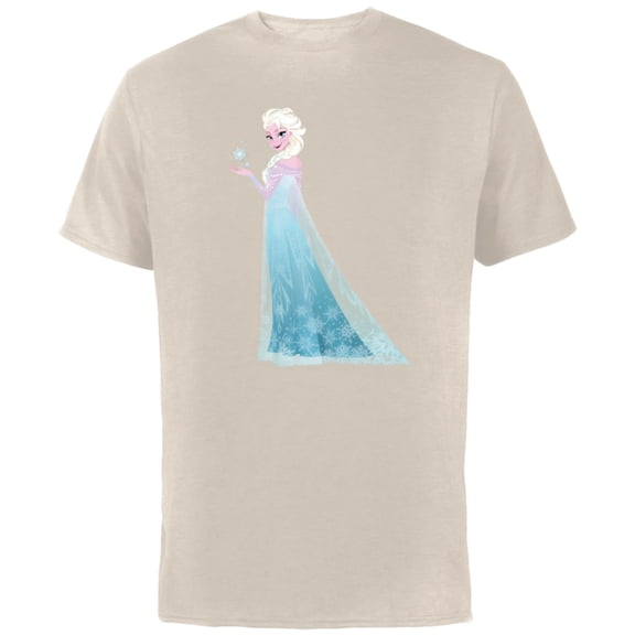 Disney Frozen Elsa Magic Snowflake T-Shirt - Short Sleeve Cotton T-Shirt for Adults - Customized-Putty