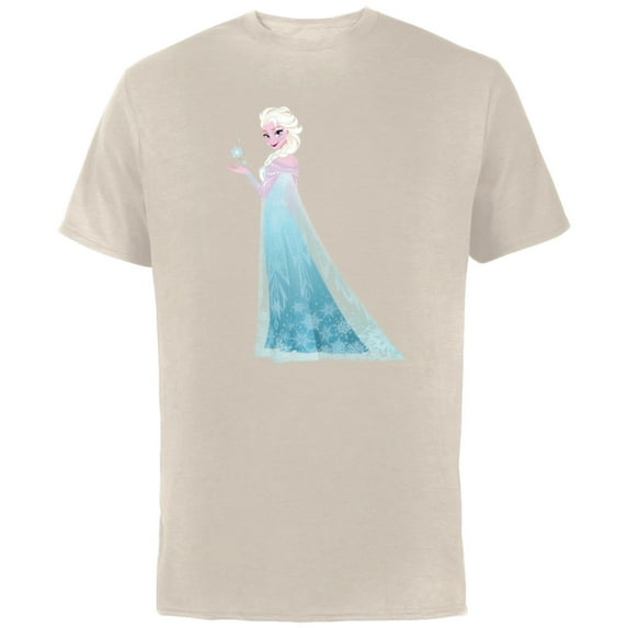 Disney Frozen Elsa Magic Snowflake T-Shirt - Short Sleeve Cotton T-Shirt for Adults - Customized-Putty