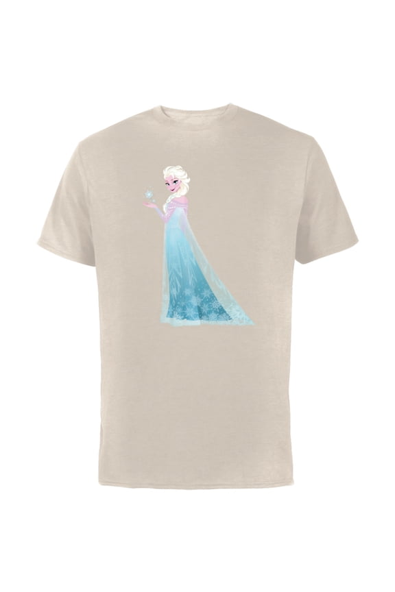 Frozen Elsa Magic Snowflake T-Shirt - Short Sleeve Cotton T-Shirt for Adults - Customized-Putty