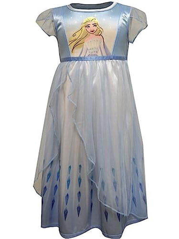 Disney Frozen Elsa Magical Fantasy NightGown, White, 5T