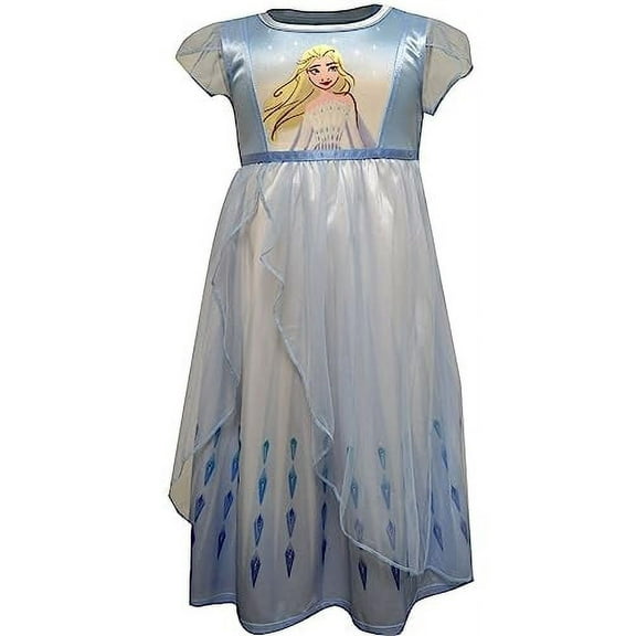 Disney Frozen Elsa Magical Fantasy NightGown, White, 5T