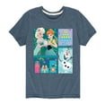 thumbnail image 1 of Disney Frozen - Elsa, Olaf & Anna Birthday Celebration - Toddler & Youth Short Sleeve Graphic T-Shirt, 1 of 4