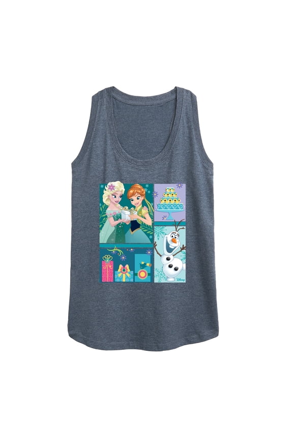 Frozen - Elsa, Olaf & Anna Birthday Celebration - Women's Racerback Tank Top