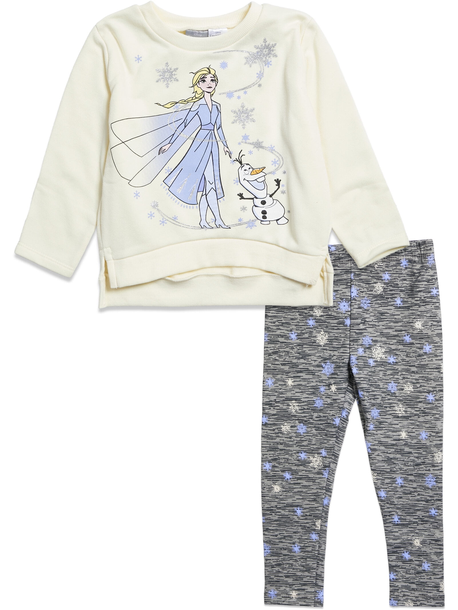 Disney Frozen Elsa Olaf Little Girls Sweatshirt and Leggings Outfit Set