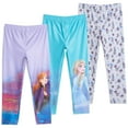 thumbnail image 1 of Disney Frozen Elsa Princess Anna Little Girls 3 Pack Leggings Toddler to Big Kid, 1 of 5