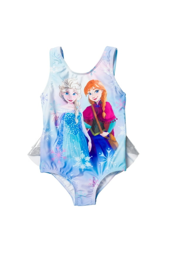 Frozen Elsa Princess Anna Little Girls One Piece Bathing Suit Toddler to Big Kid