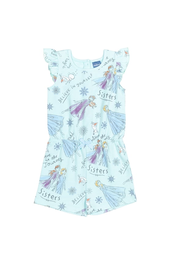 Frozen Elsa Princess Anna Olaf Big Girls Romper Toddler to Big Kid