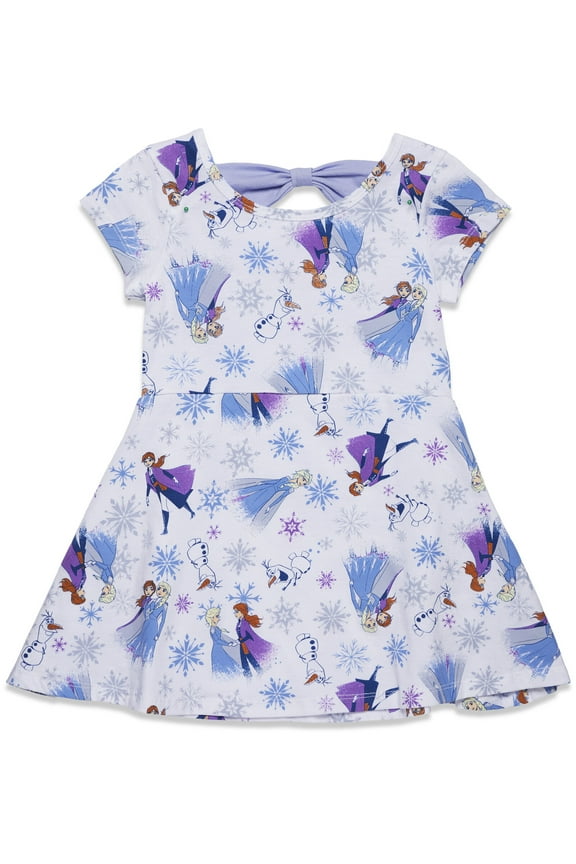 Frozen Elsa Princess Anna Olaf Christmas Little Girls Skater Dress Toddler to Little Kid