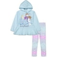 thumbnail image 1 of Disney Frozen Elsa Princess Anna Olaf Cosplay Hoodie and Leggings Outfit Set Toddler to Big Kid, 1 of 5