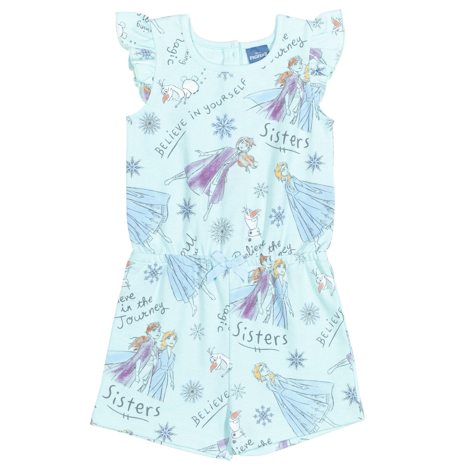 Disney Frozen Elsa Princess Anna Olaf Little Girls Romper Toddler to Big Kid