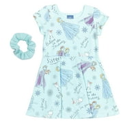 Disney Frozen Elsa Princess Anna Olaf Little Girls Skater Dress Toddler to Big Kid