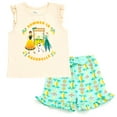 thumbnail image 1 of Disney Frozen Elsa Princess Anna Olaf Tank Top and French Terry Shorts Outfit Set Toddler to Little Kid, 1 of 5