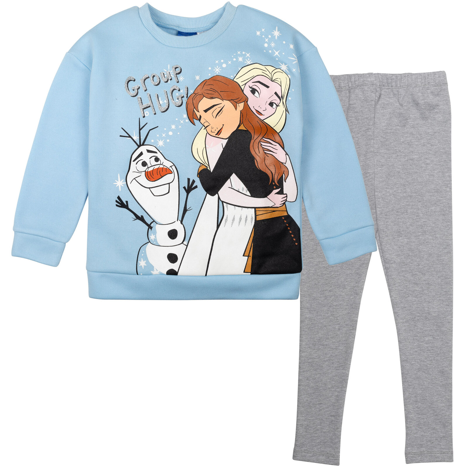 Disney Frozen Elsa Princess Anna Olaf Toddler Girls Pullover Fleece Sweatshirt and Leggings Outfit Set Toddler to Little Kid - image 1 of 5