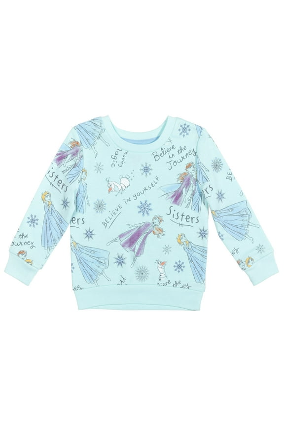 Frozen Elsa Princess Anna Olaf Toddler Girls Pullover Sweatshirt Toddler to Big Kid