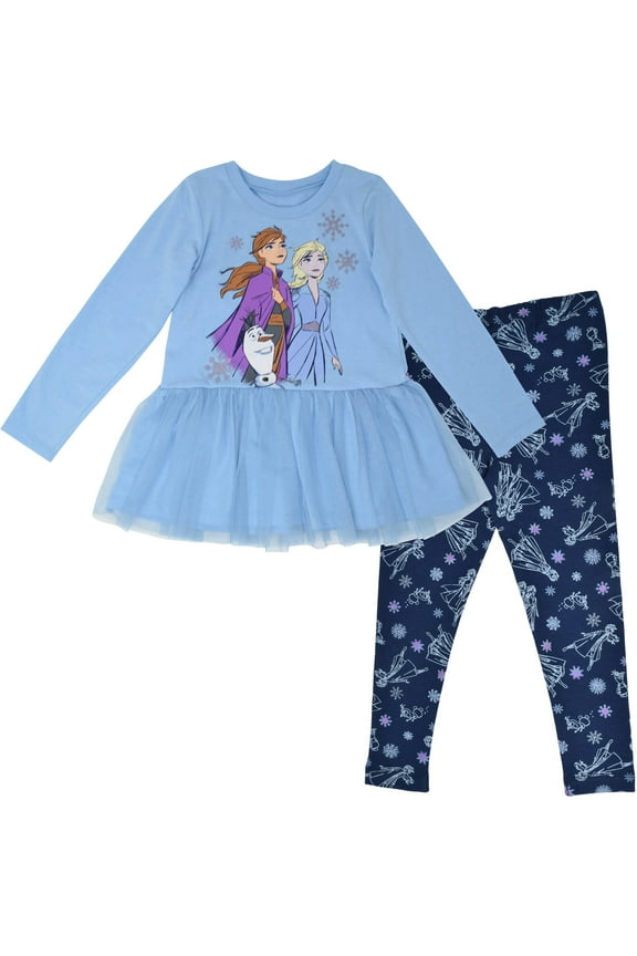 Frozen by Disney Elsa Princess Anna Peplum -Shirt (Infant to Little Kid) 2 pieces