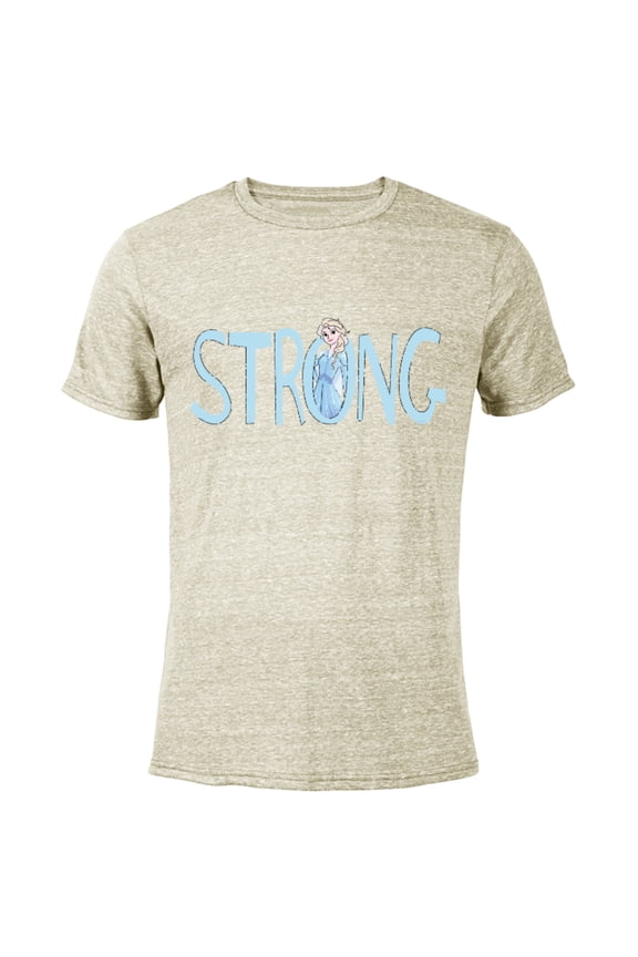 Frozen Elsa Strong - Short Sleeve Blended T-Shirt for Adults - Customized-Yellow