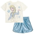 thumbnail image 1 of Disney Frozen Elsa T-Shirt and Shorts Outfit Set Toddler to Big Kid, 1 of 5