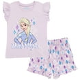 thumbnail image 1 of Disney Frozen Elsa Tank Top and French Terry Shorts Outfit Set Toddler to Little Kid, 1 of 5