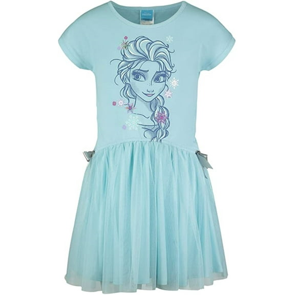 Disney Frozen Elsa Toddler Girls French Terry Dress Toddler to Big Kid