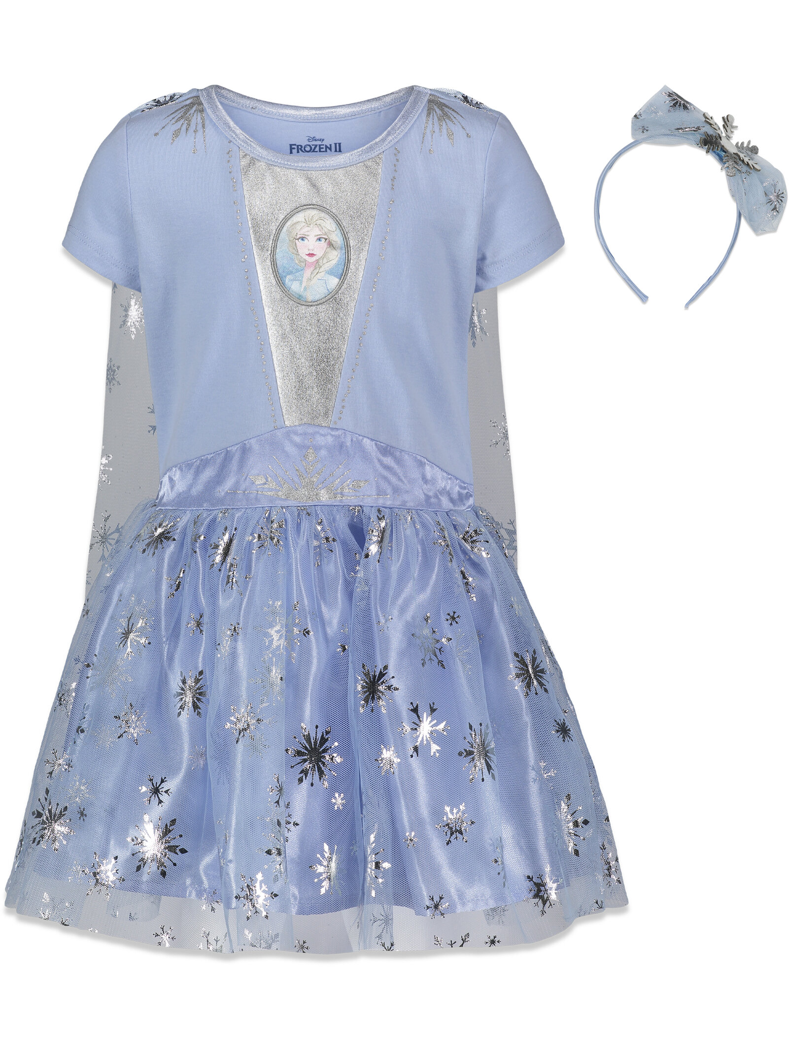 Disney Frozen Elsa Toddler Girls Gown and Headband Toddler to Big Kid - image 1 of 5