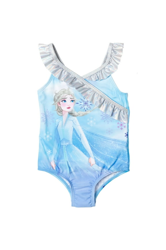 Frozen Elsa Toddler Girls One Piece Bathing Suit Blue 3T