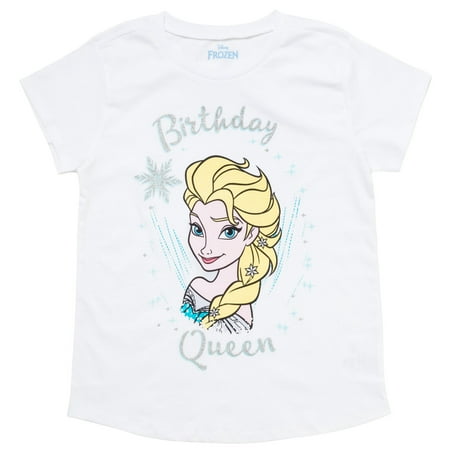 Disney Frozen Toddler Girls' Birthday Graphic T-Shirt Elsa White