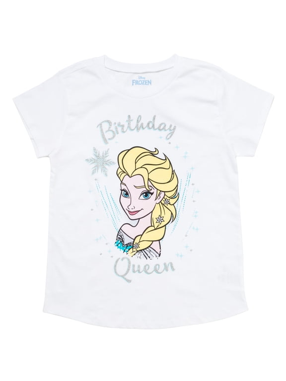Frozen Toddler Girls' Birthday Graphic T-Shirt Elsa White