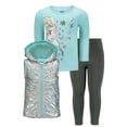 Disney Frozen Elsa Toddler Girls Zip Up Vest TShirt and Leggings 3
