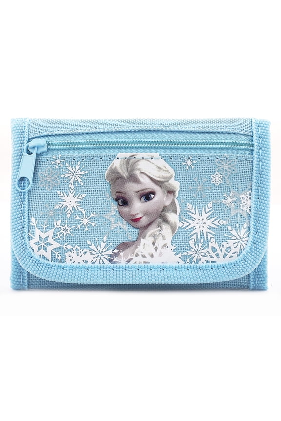 Disney Frozen Elsa Trifold Wallet Youth   Canvas  Wallet NWT