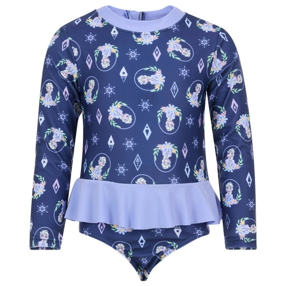 Disney Frozen Elsa UPF 50+ One Piece Bathing Suit Toddler to Little Kid