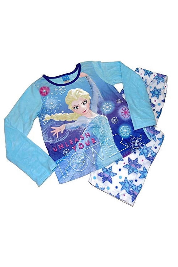 Frozen Elsa Unleash Your Power Fleece Pajama Set, Size Large 10-12