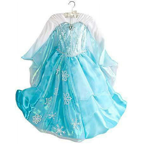Disney Frozen Elsa Winged Sleeve Dress (Size 5/6)