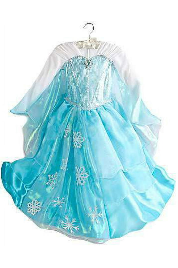 Frozen Elsa Winged Sleeve Dress (Size 5/6)