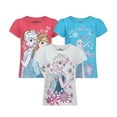 thumbnail image 1 of Disney Frozen Elsa and Anna Girls 3 Pack Short Sleeve T-Shirts for Toddlers, 1 of 7